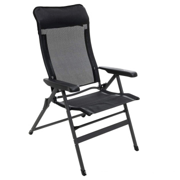 Multi-position extra large heavy duty folding chair camping lounger fold up portable camping chair